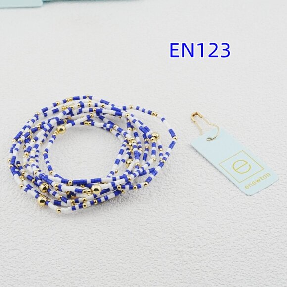 Enewton Purple & White Mixed Glass Bead Bracelet Set - Picture 3 of 5